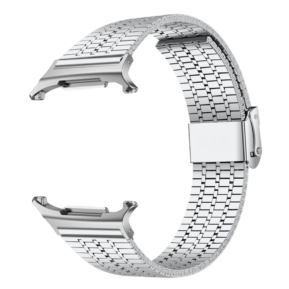 Stainless Steel Replacement Band for Samsung Watch 8 and For Watch8 Classic Adjustable Fit with Quick Release Mechanism Oasis Select Watch8 Silver