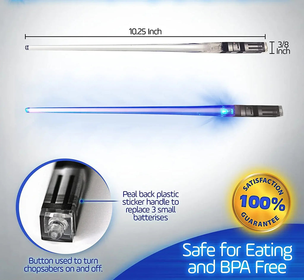 Chop Sabers Lights Up Lightsaber Chopsticks Luminous Chopsticks Night Tableware Multi-Color Chopsticks Oasis Select
