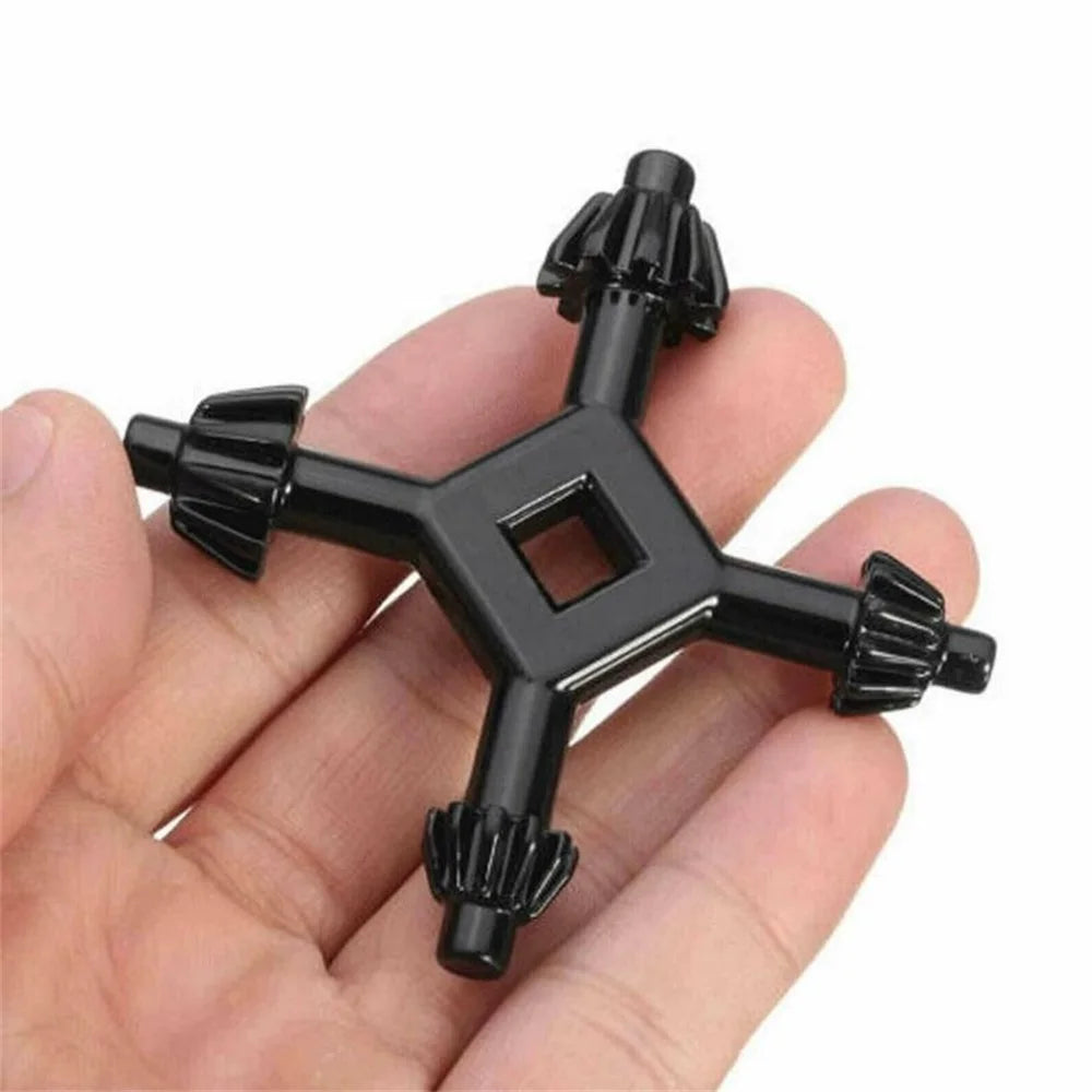 1Pcs 4 In 1 Multi-function Universal Chuck Key Drill Drilling Holder Spanner Ratchet Socket Ring Combination Grip Star Wrench Oasis Select