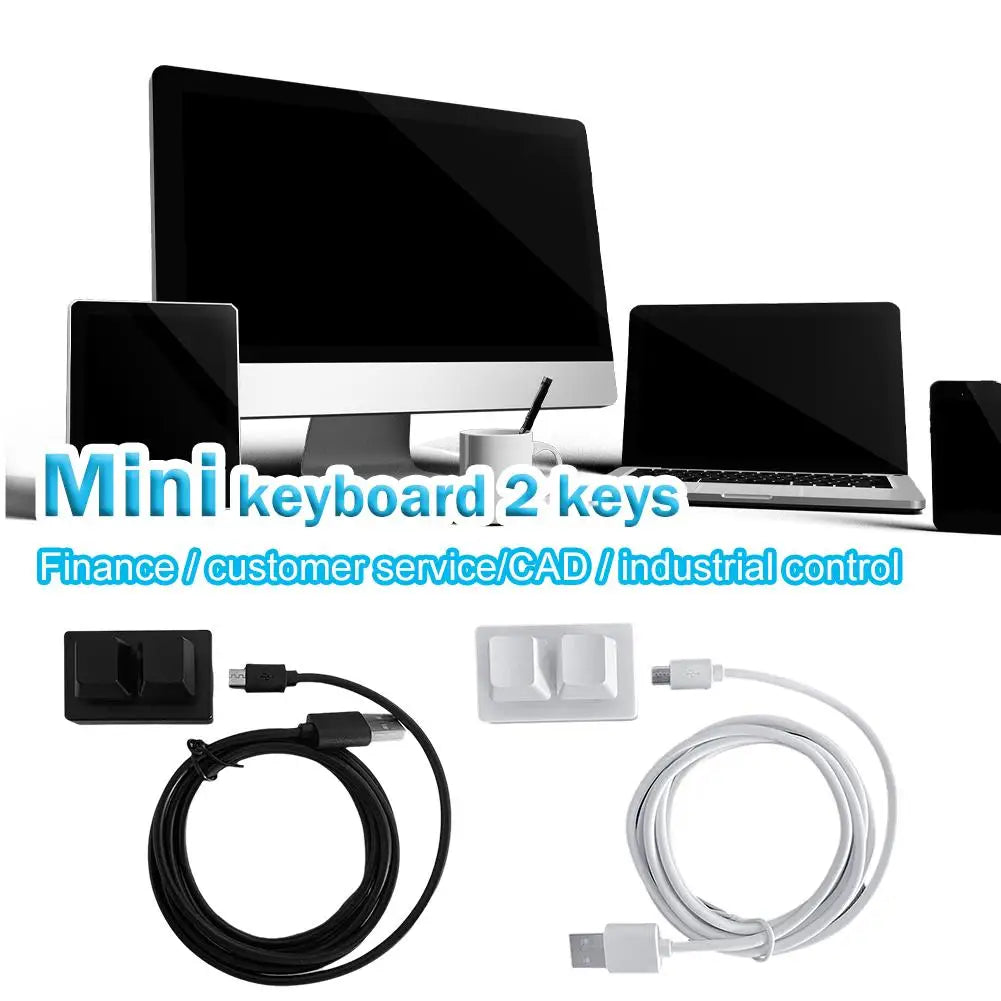 2-Key RGB Programmable Macro Keypad – Gaming & Photoshop