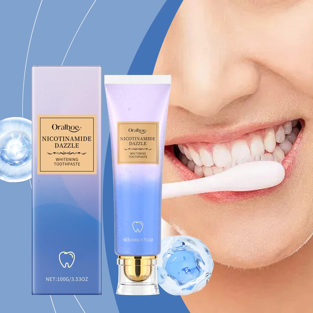 Niacinamide Whitening Toothpaste Intensive Whiten Teeth Protect Tooth Enamel Fresh Breath Fluoride-Free Stain Removal Oral Care Oasis Select