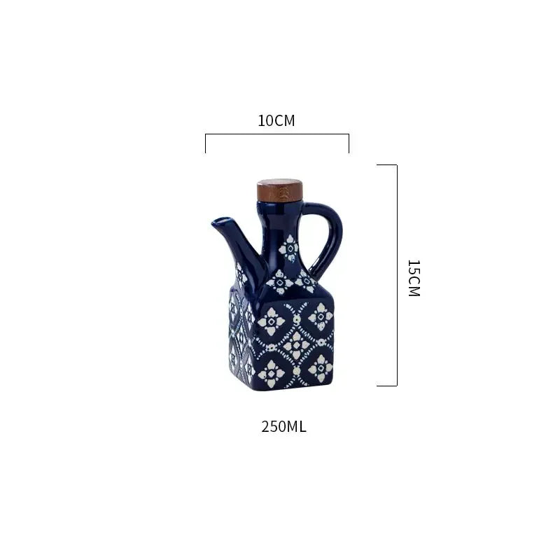 American Ceramic Oil Pot Commercial Oil Bottle Household Kitchen Seasoning Bottle Oasis Select A