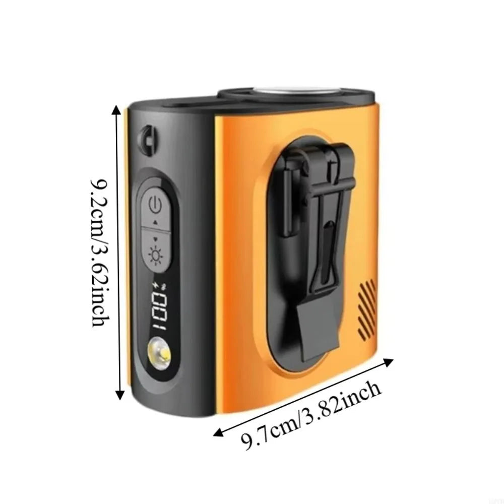 Brushless Motor Waist Cooling Fan Hands-Free Fast Speed Portable Waist Fan Portable Clip Bladeless Design Waist Hanging Fan Oasis Select Orange