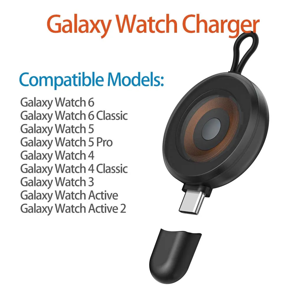 USB-C Magnetic Watch Charger – Apple Watch & Samsung Galaxy Smartwatch Charger Oasis Select Galaxy Watch Tawny