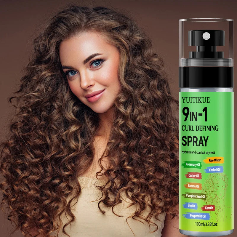 YUITIKUE Anti-Frizz Curl Enhancer Spray – Keratin & Biotin