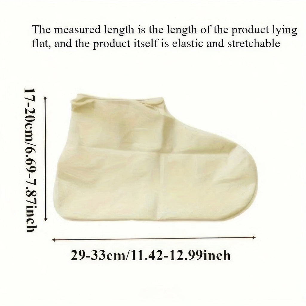 1 Pair Latex Rain Boots Waterproof Shoe Cover White, Rain Shoe Cover, All Day Comfortable Elastic Fit, Unisex Shoe Cover Oasis Select