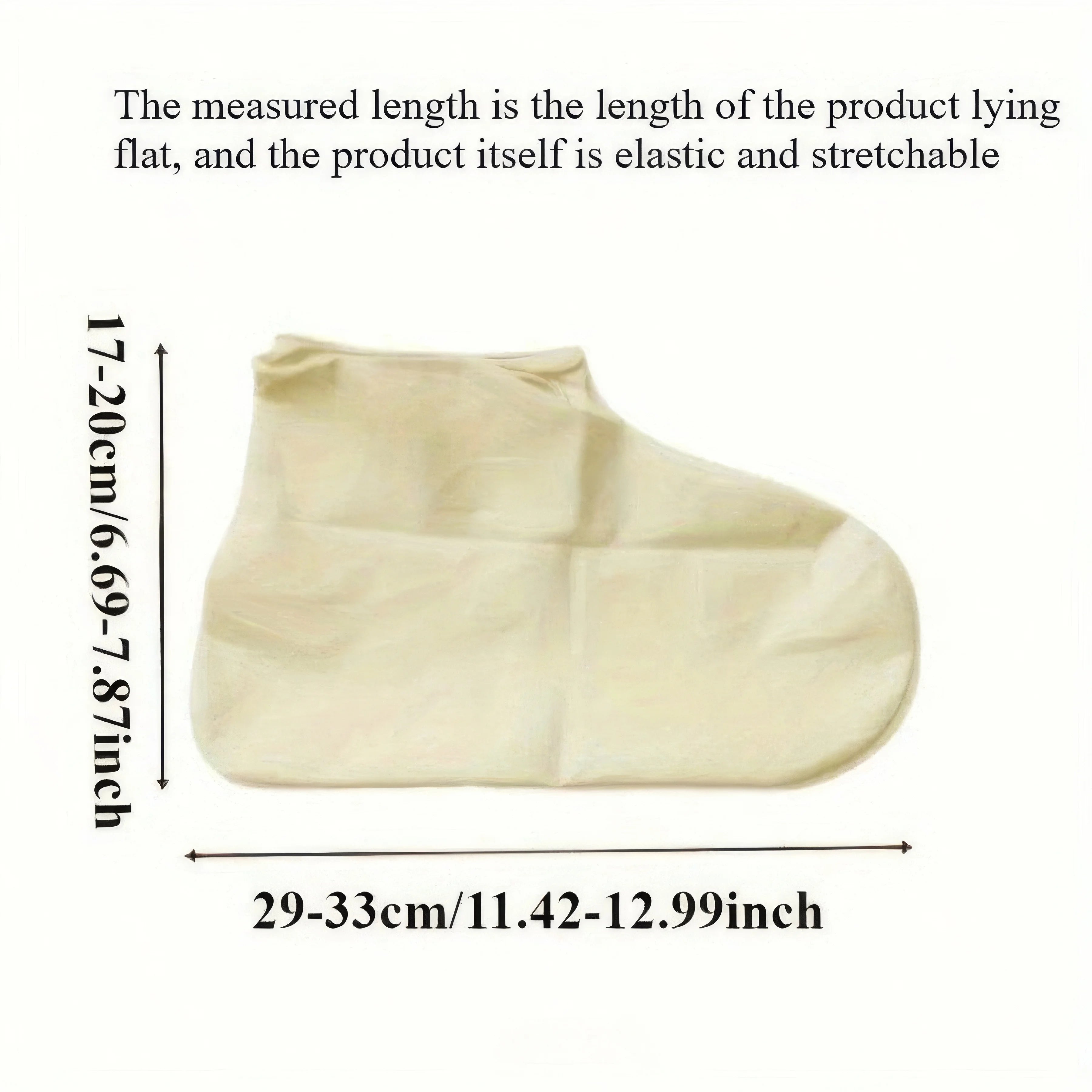 1 Pair Latex Rain Boots Waterproof Shoe Cover White, Rain Shoe Cover, All Day Comfortable Elastic Fit, Unisex Shoe Cover Oasis Select