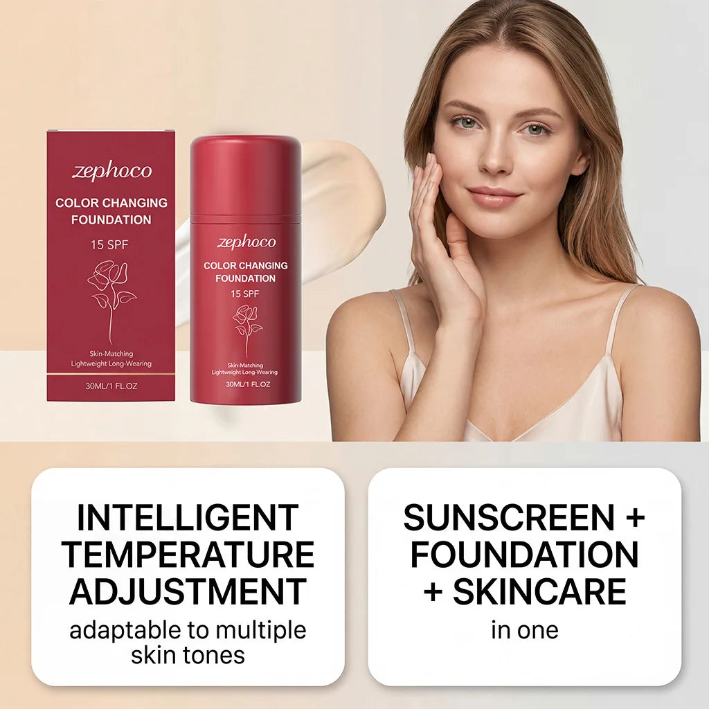 Zephoco Temperature-Changing Foundation – Hydrating & Sheer