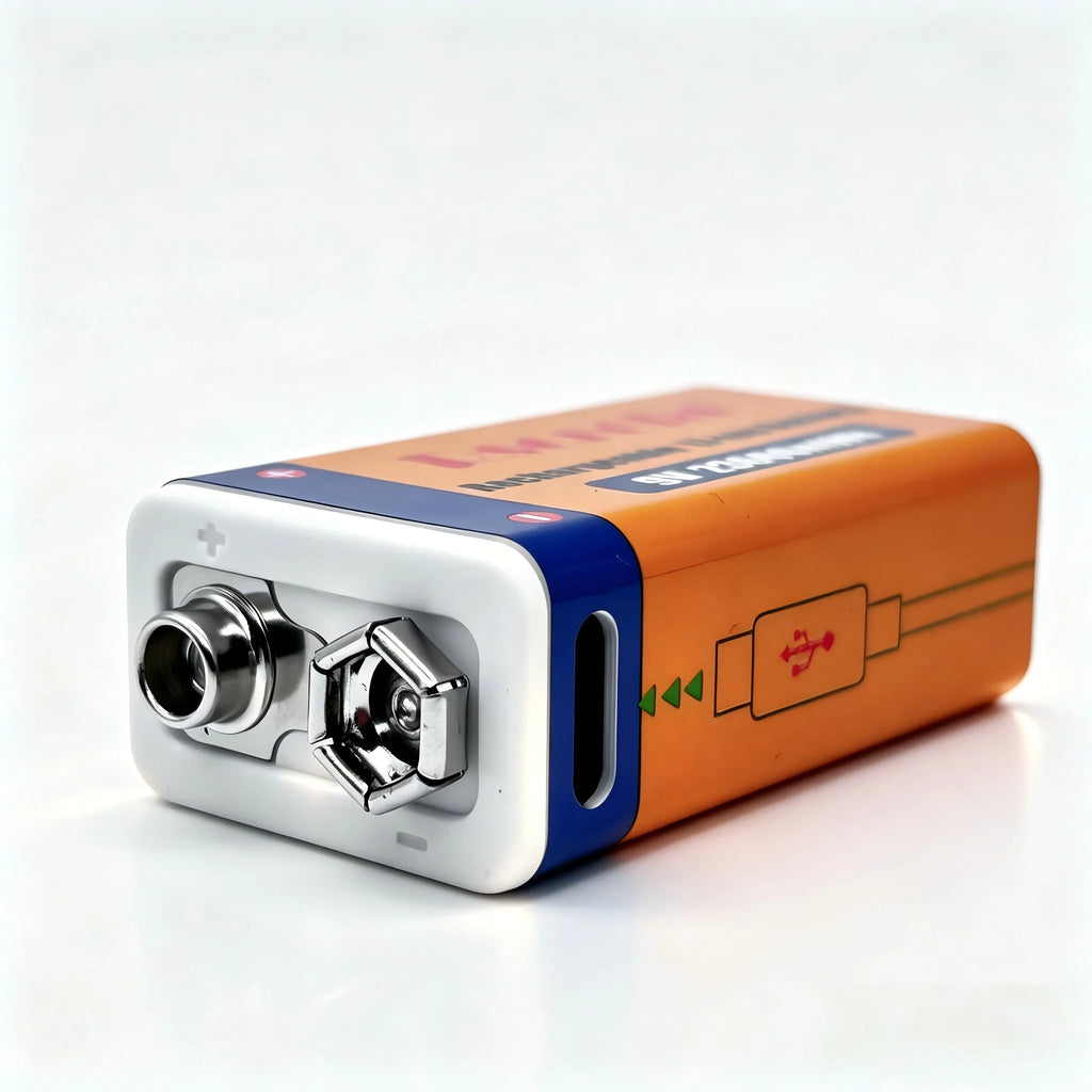 9V 23600mWh Li-ion Rechargeable Battery,USB Type-C Direct Charging Lithium Battery for Multimeter, Microphone, Toys,1500+ Cycles Oasis Select