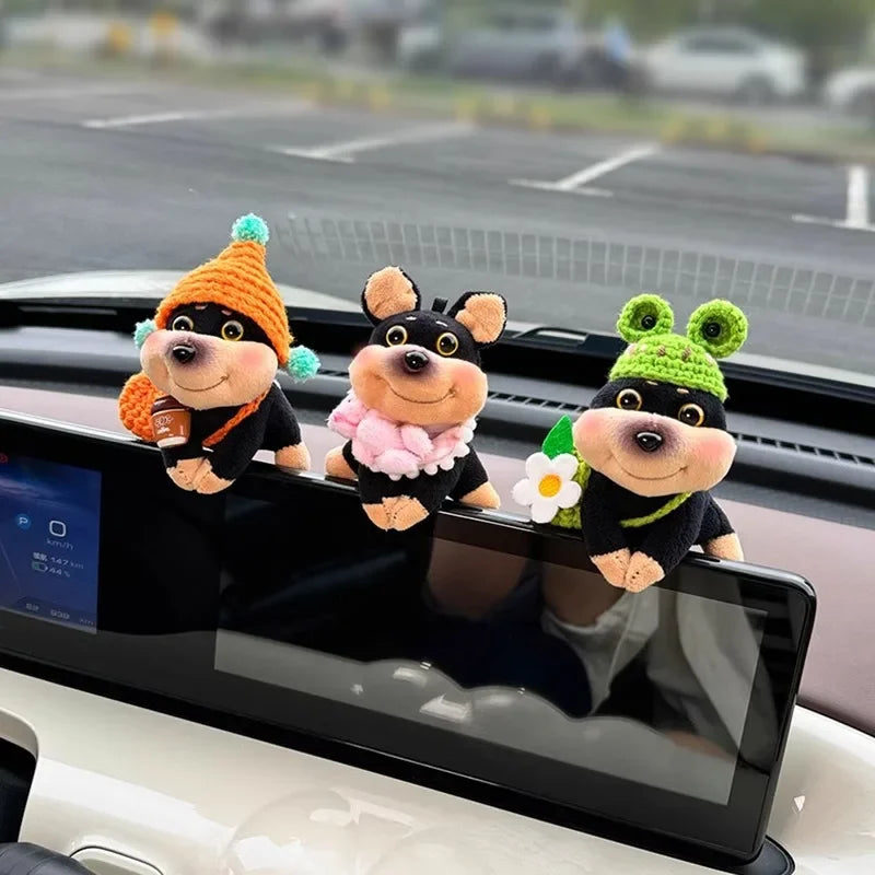 New Car Decor Bee Dog Doll Cars Central Control Screen Display Ornaments Screen Decoration Car Interior DecorAccessories Oasis Select