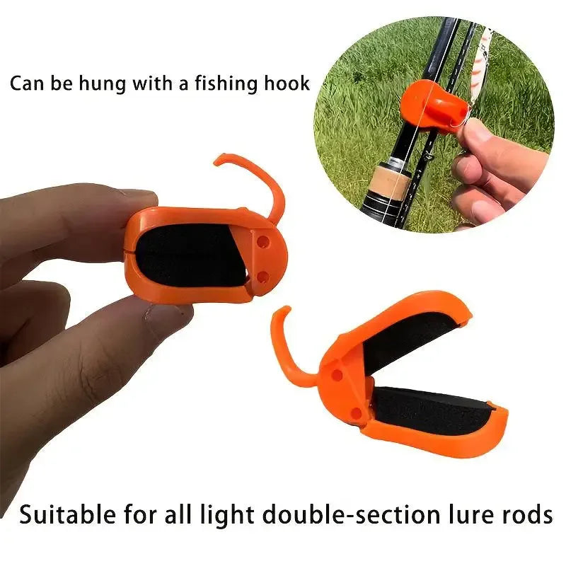 2Pcs Quick-Attach Fishing Rod Clip Tool-Free 1-Hand Holder For Freshwater Rods Storage Racks Secure Grip Tackle Organizer Oasis Select