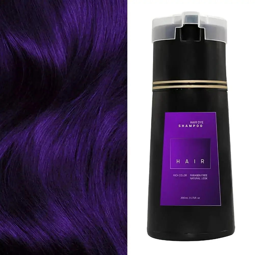 1/2/3PCS Black Hair Dye Shampoo Nova Hair Instant Dye Shampoo,Hair Dye Coloring For Gray Hair Long Lasting Color in Minutes Oasis Select 1pc-purple