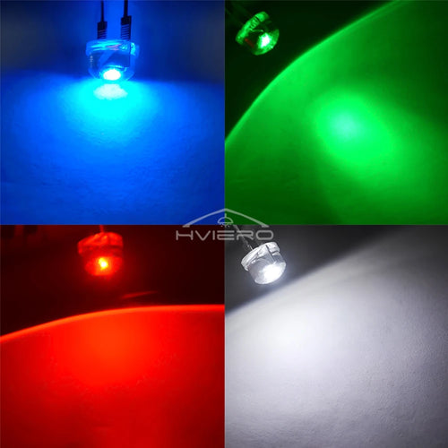 100Pcs 8mm Straw Hat LED Beads – White Red Blue Green DIY LED Diode Beads Oasis Select