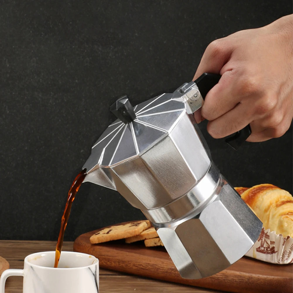Octagonal Moka Pot – Stovetop Espresso Maker | Home & Camping