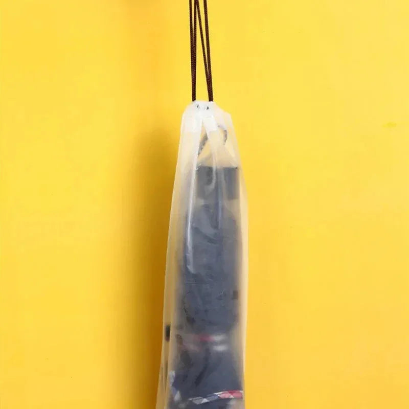 5-40pcs Umbrella Storage Bag, Semi Transparent Plastic Waterproof Umbrella Cover, Portable Drawstring Bag For Home Storage Oasis Select