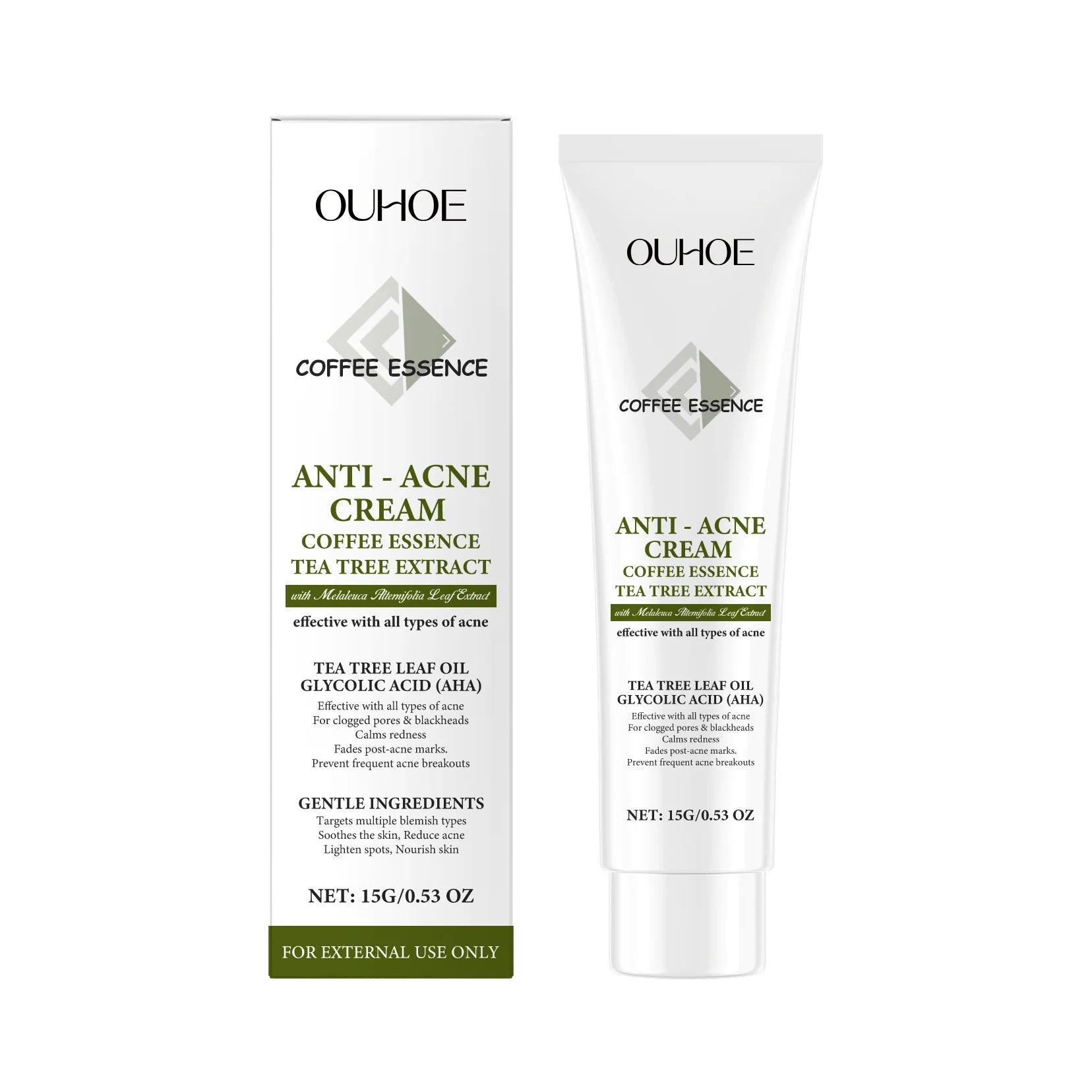Anti Acne Cream Herb Repairing Spot Blemishes Remover Oil Control Shrink Pores Whitening Moisturizing Pimples Treatment Ointment Oasis Select 15g boxed