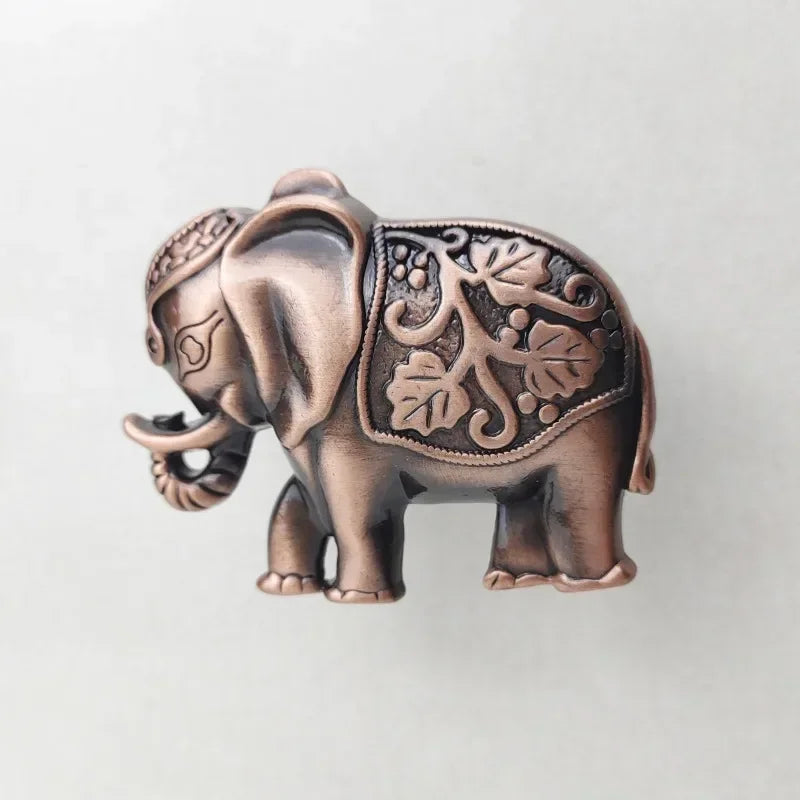 Elephant Knob and Handle Solid Zinc Alloy Single Hole Cabinet Drawer Furniture Handles Retro Cupboard Pulls Oasis Select