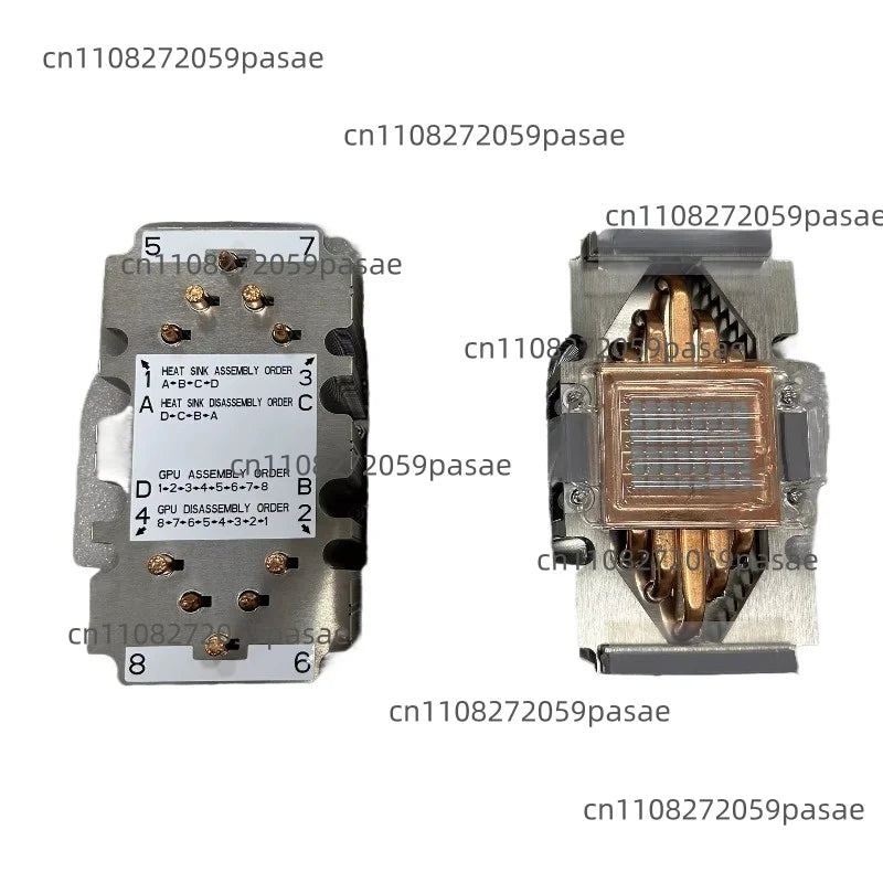V100 SXM2 GPU Heat Sink – Copper Base & 10 Heat Pipes 3U 4U