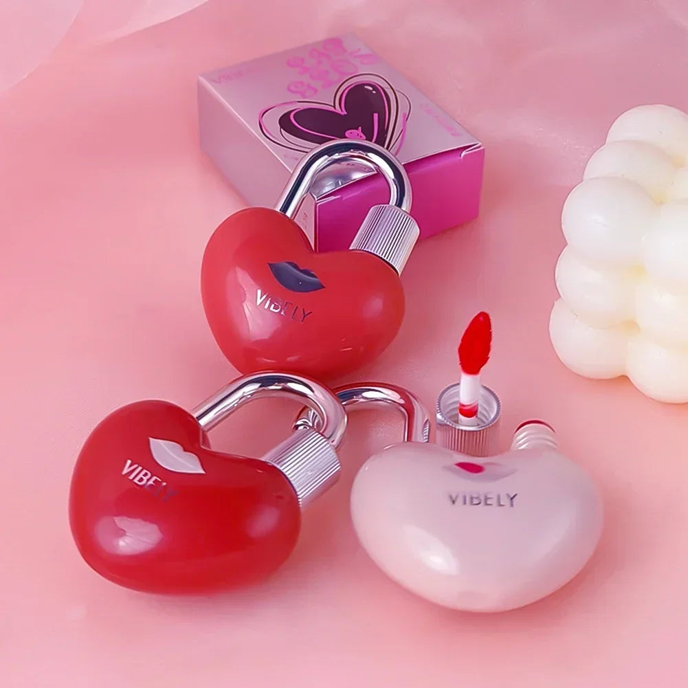 Vibrant Color Water Gloss Lip Gloss Lockheart Sweet Hydrating Mirror Pendant Lipstick Non Long Lasting Makeup Oasis Select