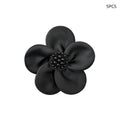 5 Pcs Black White Hand Sewn Colored Ding Cloth With Flower Clothing Patch DIY Clothing Accessories 11CM Oasis Select Black