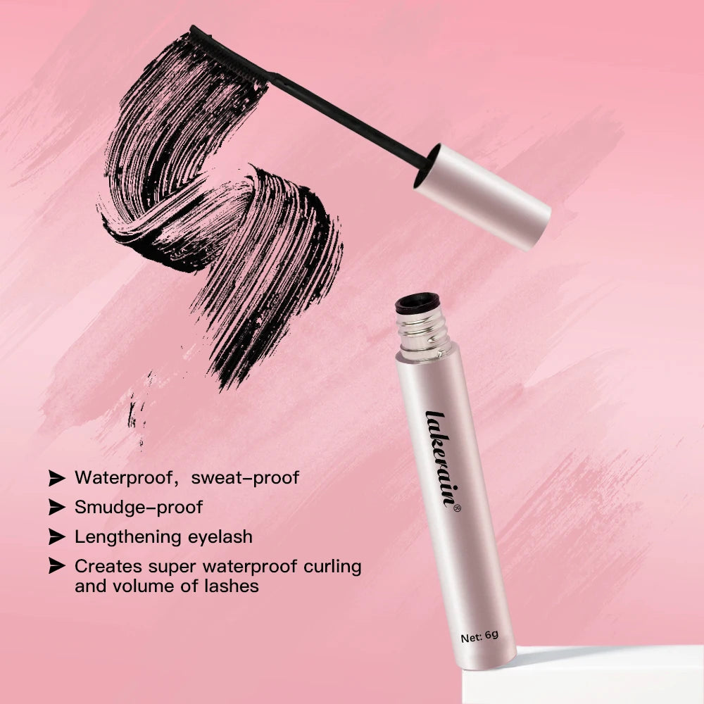 Liquid Black Mascara Smudge-proof Waterproof Eyelash Makeup Curling Volume Lashes Sweat-proof Lengthening Eyelash Women Makeup Oasis Select