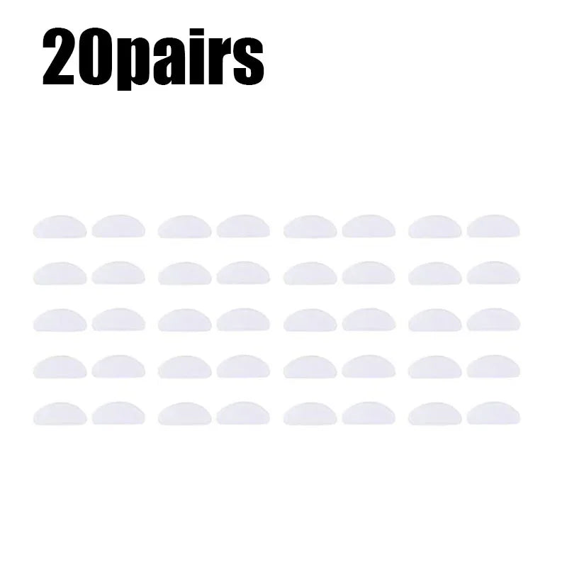 10/40pair Glasses Nose Pads Adhesive Silicone Nose Pads Non-Slip Transparent Nosepads For Glasses Eyeglasses Eyewear Accessories Oasis Select 20pairs White