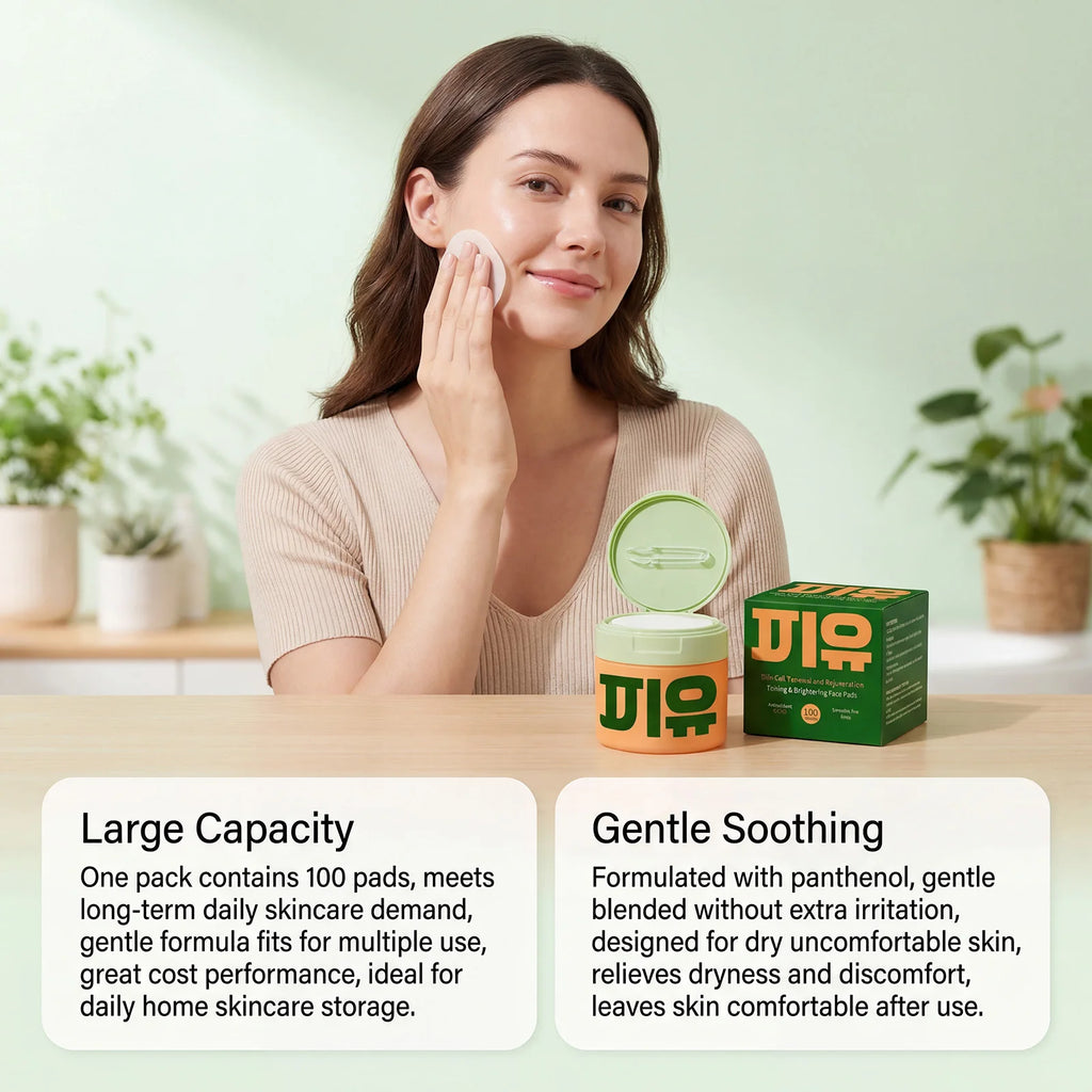 100pcs Centella Face Pads For Toning Brightening Antioxidant Smooths Fine Lines Hydrating Soothing Care Serum Cotton Oasis Select