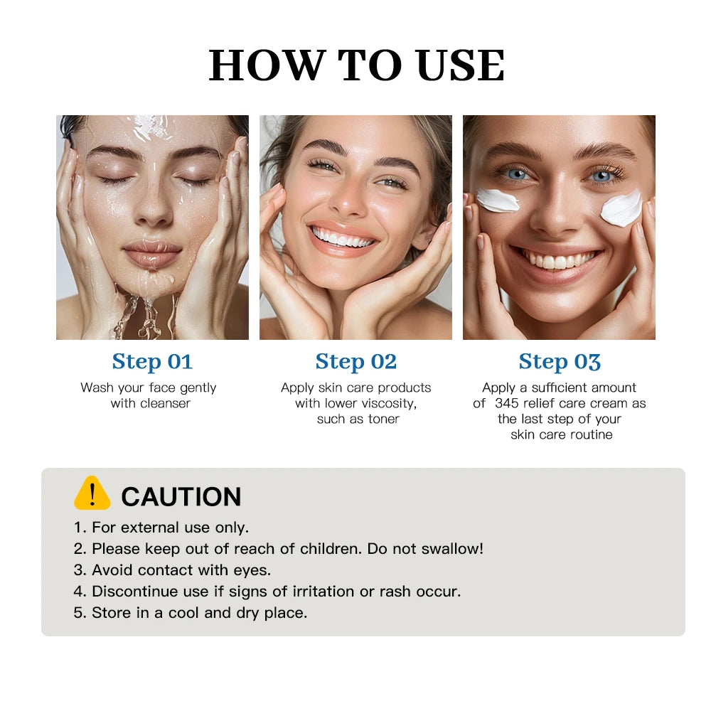 3 4 5 Relief Cream Address Blemishes Nourish The Skin And Provide Soothing Care Face Lifting Beauty Moisturizer Korean Cosmetics Oasis Select