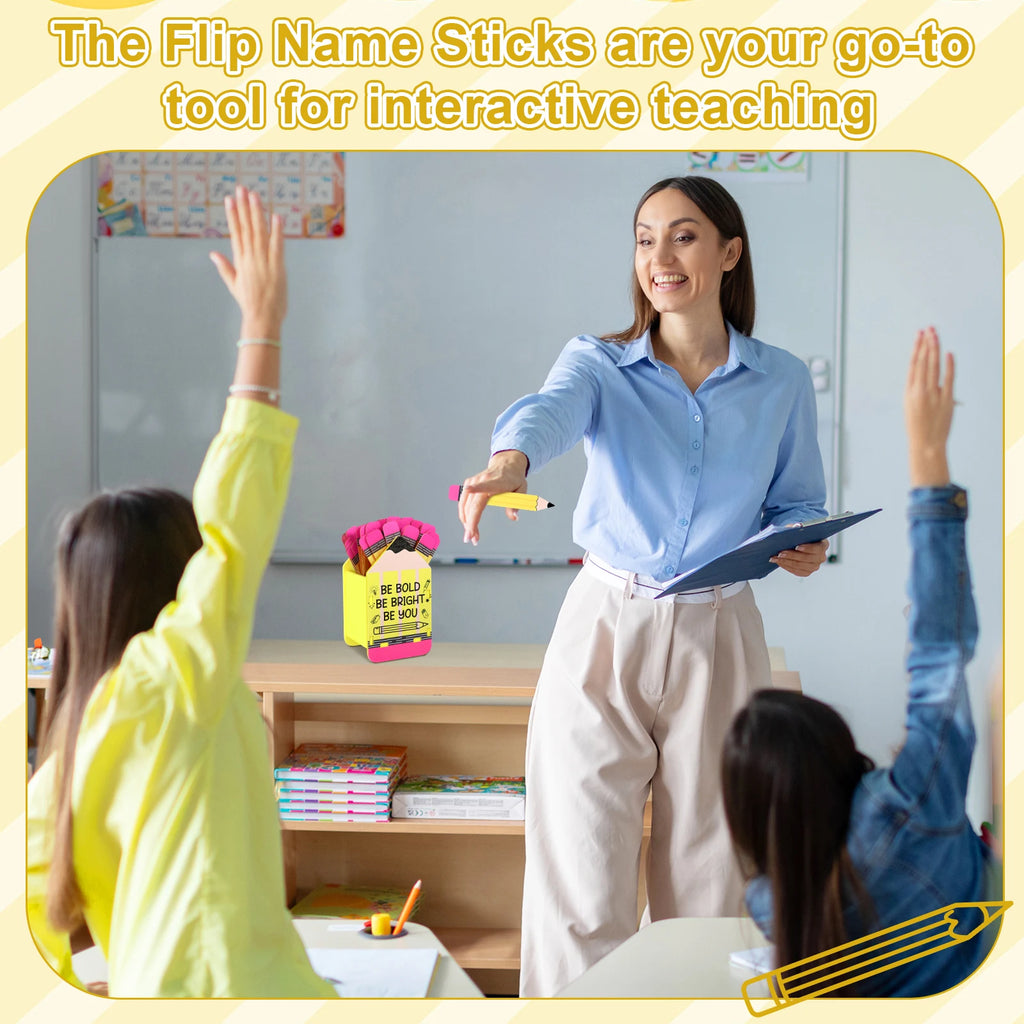 101Pcs Flip Name Sticks With Storage Cup Equity Sticks For Classroom Talking Flip Name Tags For Classroom Essentials Teacher Cla Oasis Select