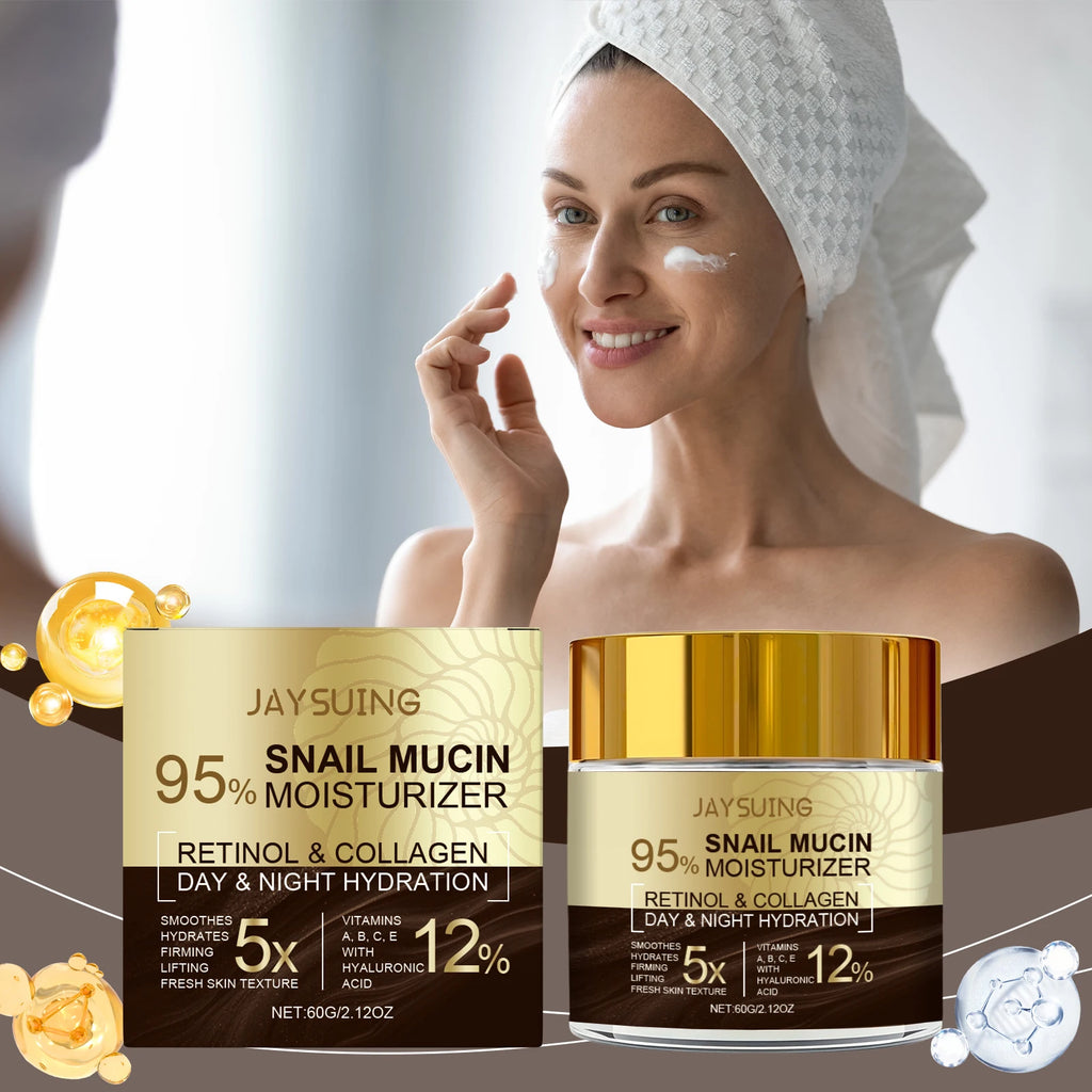 Snail Moisturizing Cream Nourish Firm Smooth Face Fade Fine Lines Improves Dark Damaged Skin Anti-Aging Collagen Whitening Cream Oasis Select