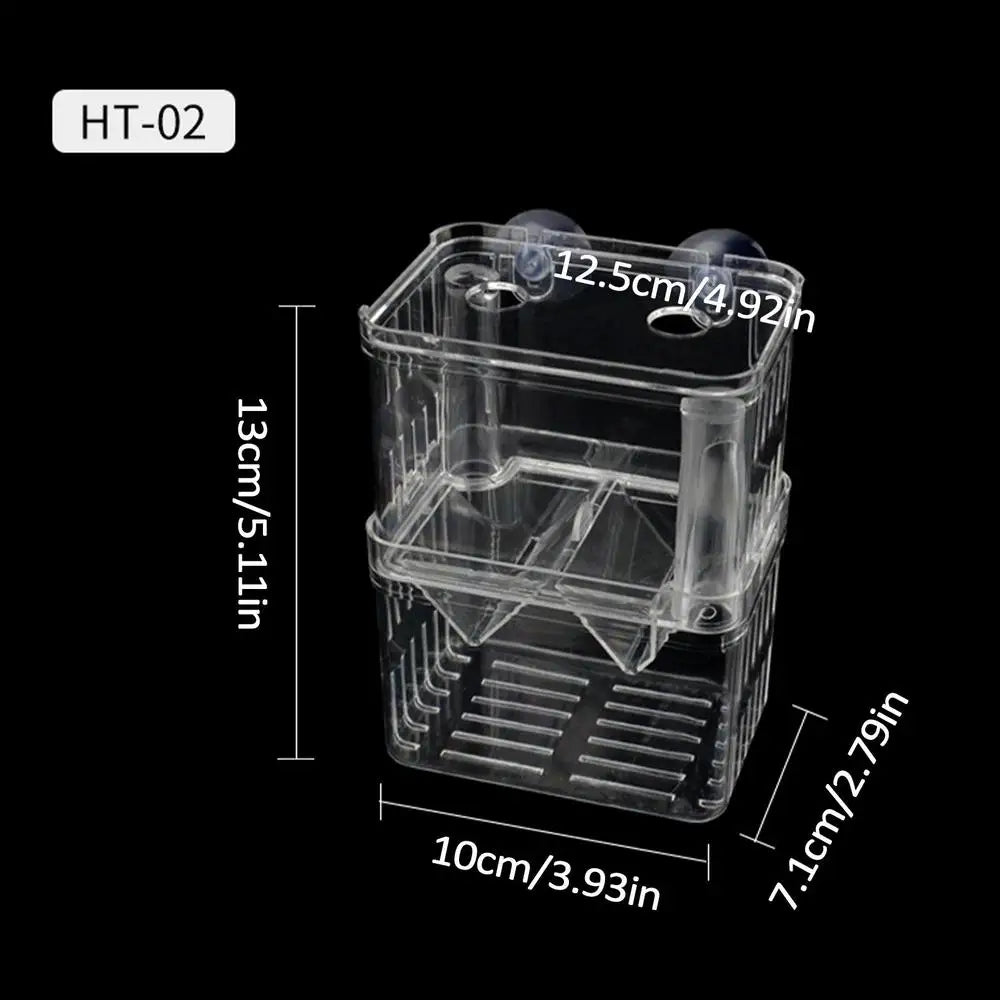 Aquarium Fish Breeder Box Clear Betta Fish Tank Fish Breeding Isolation Box Hatching Incubator Box For Baby Fish Shrimp Trap Box Oasis Select M
