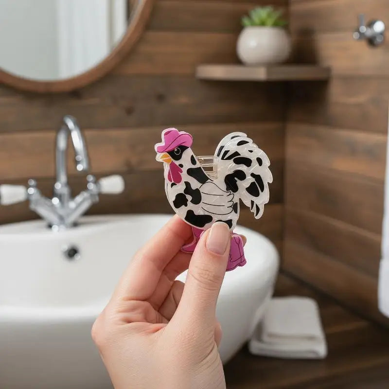2026 The West Series Hair Claw Cowboy Punk Rooster Cartoon Acrylic Hair Clips Hair Accessories For Women Girls Oasis Select