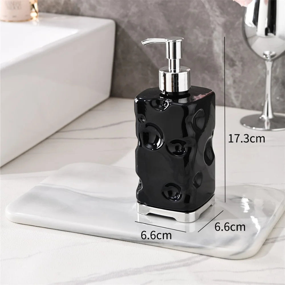 550ml Cheese Pattern Refillable Pump Dispenser Bottle