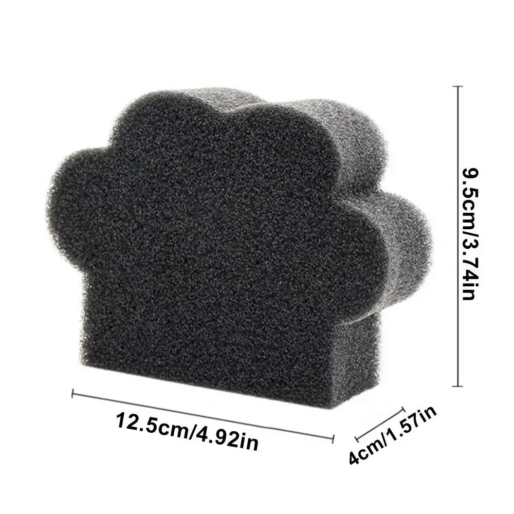 Washer Lint Catcher Pet Hair Catcher Cat Paw Shape Fabric Shaver Sponge Drain Prevention for Car Interior Bedding Couch Rug Oasis Select Black