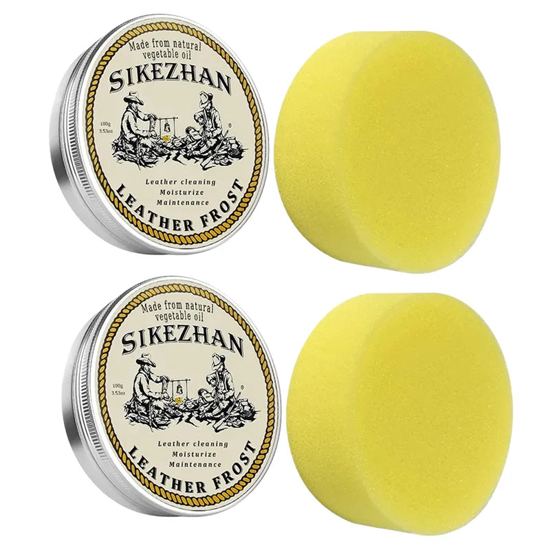 Motorcycle Seat Cleaner & Conditioner, Leather Care Cream, Waterproof UV Protection Restorer for Motorbike Scooter Saddle (100g) Oasis Select 2PCS-200g