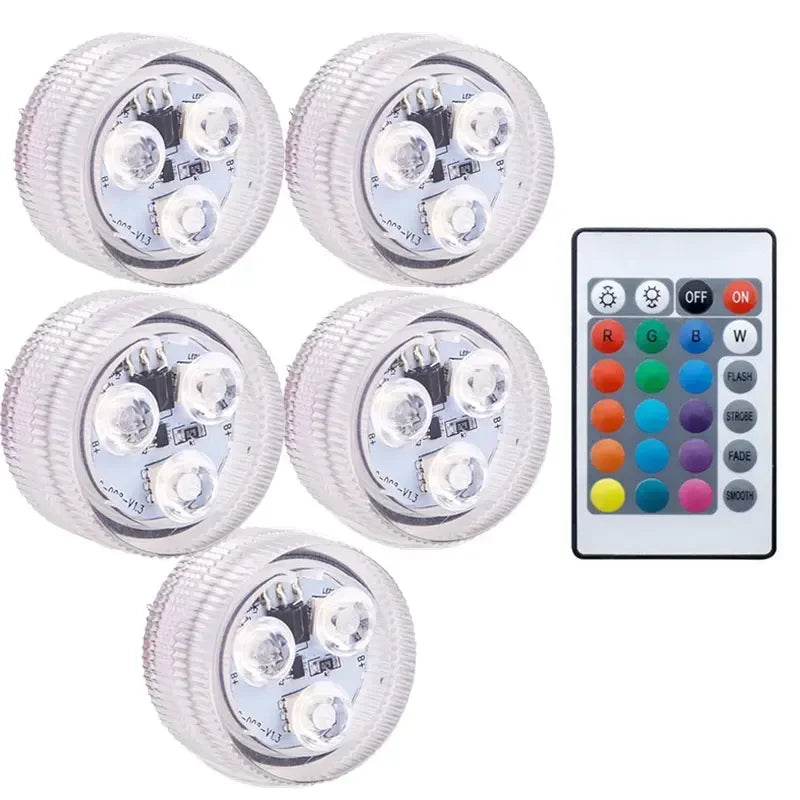 KDULIT Mini 16-Color RGB IP68 Submersible LED Pool Light