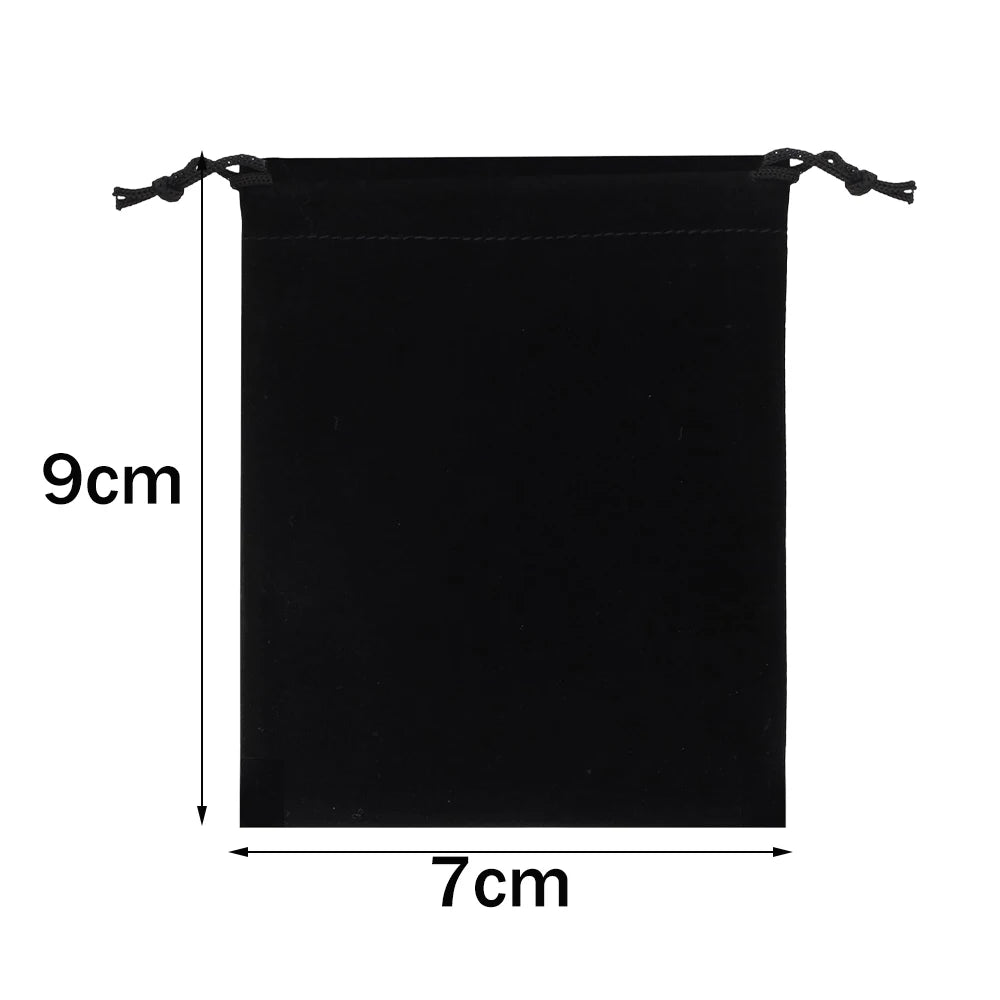 10pcs Black Velvet Cloth Jewelry Pouches Velvet Drawstring Bags Christmas Candy Gift Bag Pouch for Wedding Favors Gifts Supplies Oasis Select
