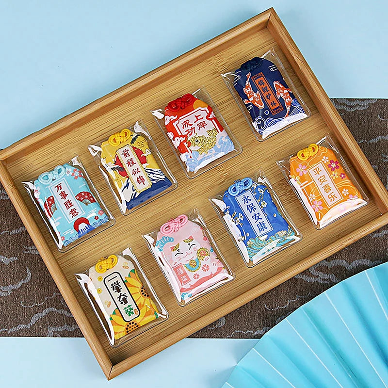 Classic Japanese Prayer Imperial Amulet Omamori Fortune Success WorkGod Of Wealth Small Blessing Bag Kid Gift Pendant Oasis Select