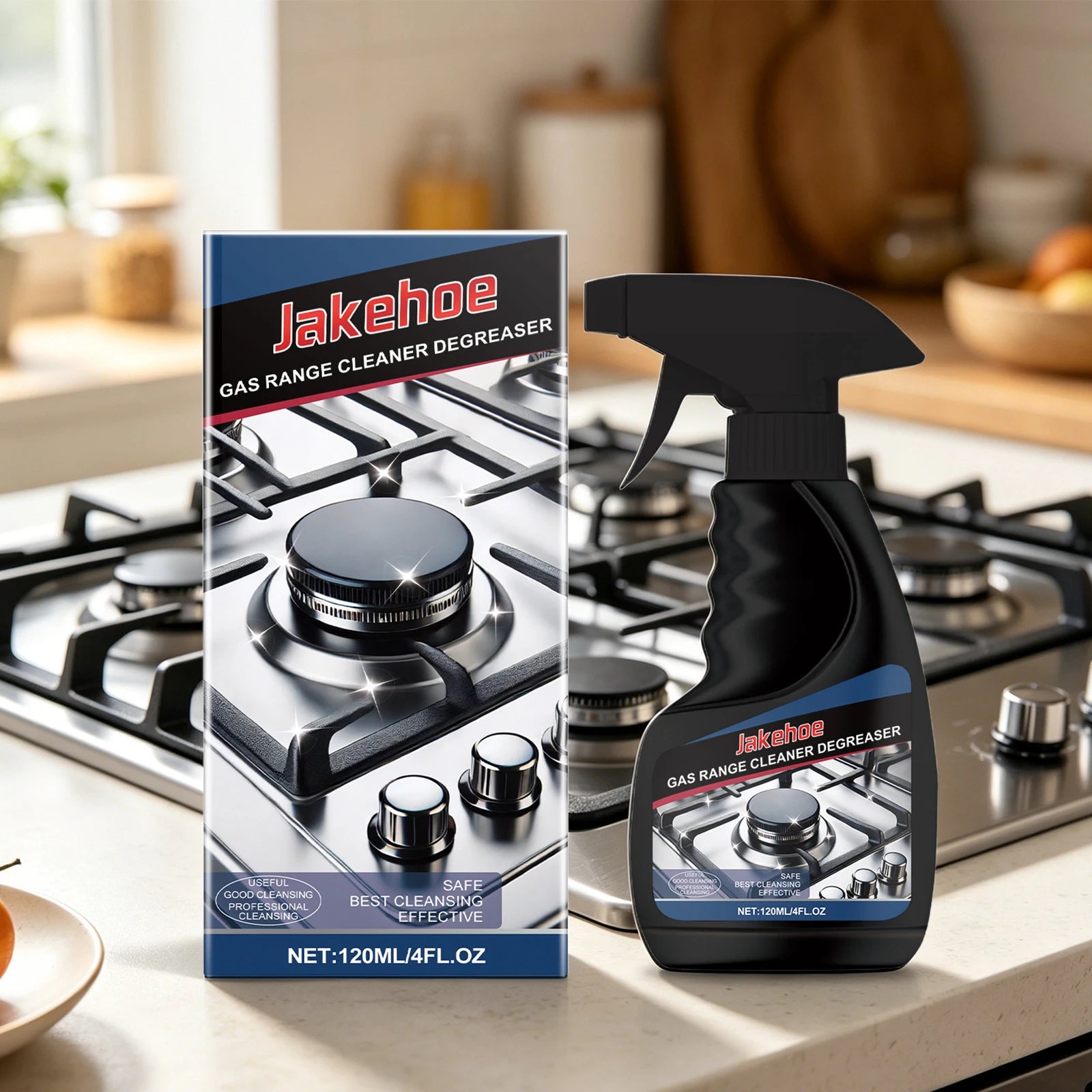 Gas Stove Cleaner for Cooktops Range Hoods and Kitchen Surfaces Removes Stubborn Grease and Burnt on Food Kitchen Cleaning Tool Oasis Select