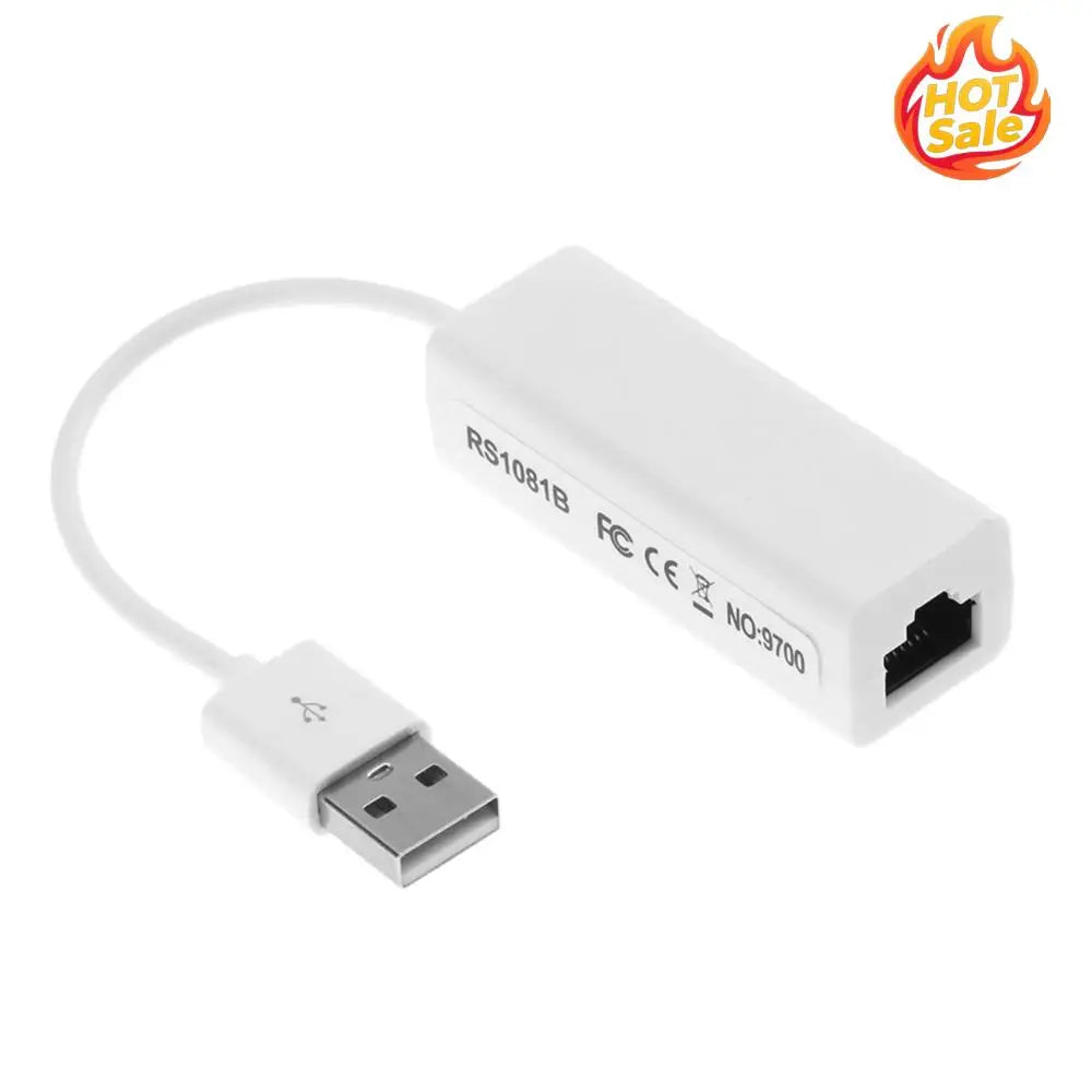 USB 2.0 to RJ45 LAN Ethernet 10/100Mbps Network Adapter WIN7 for Computer Oasis Select