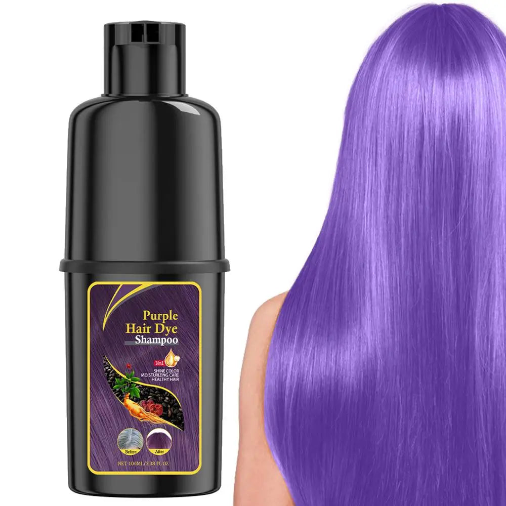 Hair Color Shampoo Black Hair Dye Covering White Hair Shampoo Hair Dye Shampoo Darkening Hair Shampoo Wine Red, Brown, Silver Oasis Select Purple China Mainland