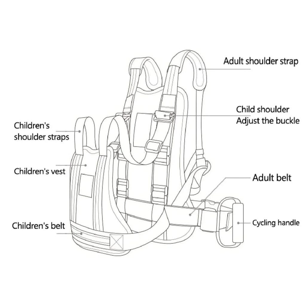 Motorcycle Safety Belt for Kids Adjustable Children Harness Anti-drop Baby Riding Seat Belt for Motorcycle Bike Safety Belt Oasis Select