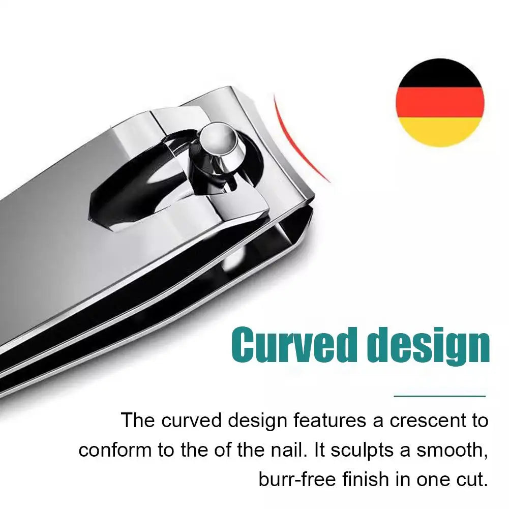 Premium Stainless Steel Nail Clipper Ultra Sharp Sturdy Fingernail & Toenail Clipper Cutter, Curved Edge Cutter Finger Nail Clip Oasis Select