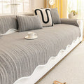 2026 New Cream Style Sofa Cushion Universal Four Seasons Non Slip Seat Pad High Grade Irregular Sofa Cover Mat For Autumn Winter Oasis Select Dark gray 110cm x 180cm