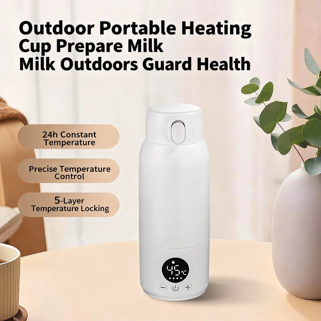 Wireless Baby Milk Warmer | Portable 500ml Constant Temp Cup