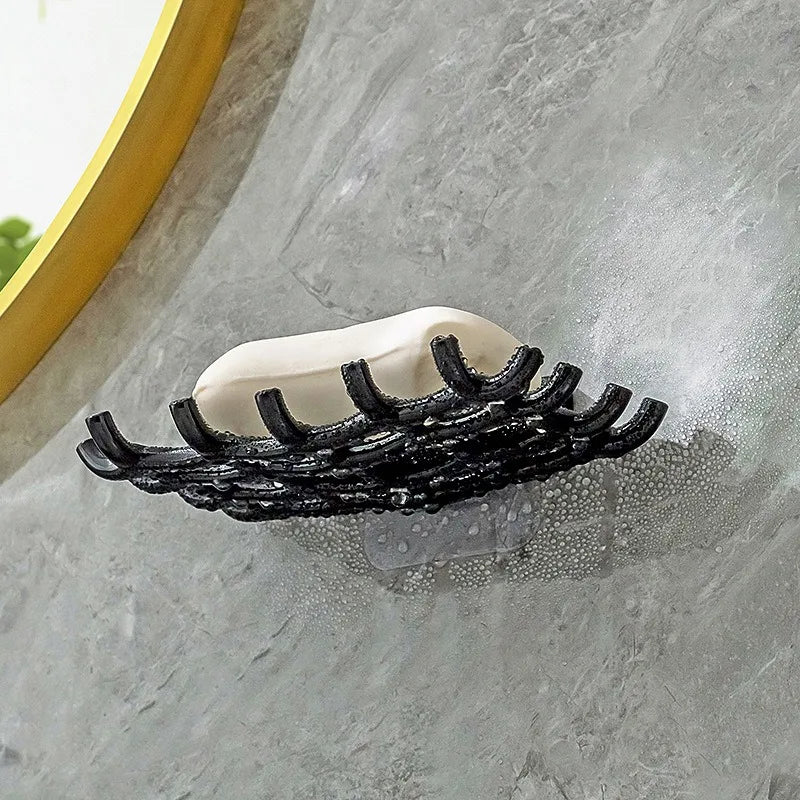Soap Box Wall Mounted Drainage Shelf For Home Use No Punching High-end Bathroom New Soap Dish Rack Hooks For High-end Bathrooms Oasis Select