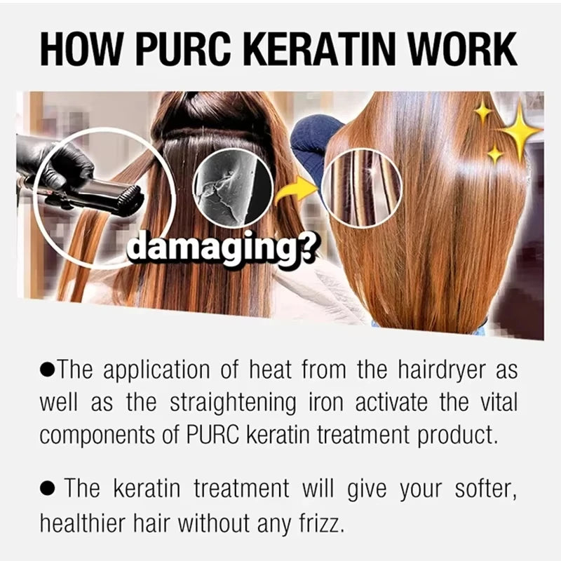 1000ml Brazilian Keratin Hair Treatment 0%/5%/8%/12% Formalin Smoothing Straightening Soften Hair Care Professional Salon PURC Oasis Select