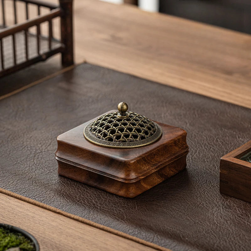 Domestic Indoor Tea Ceremony Walnut Aromatherapy Stove Chinese Incense Stick Incense Burner Oasis Select