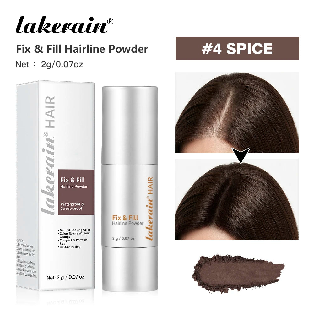 Lakerain Waterproof Hairline Shadow Powder Women Men Hair Concealer Natural Cover Multi-functional Hairline Shadow Sticks Oasis Select 4 SPICE
