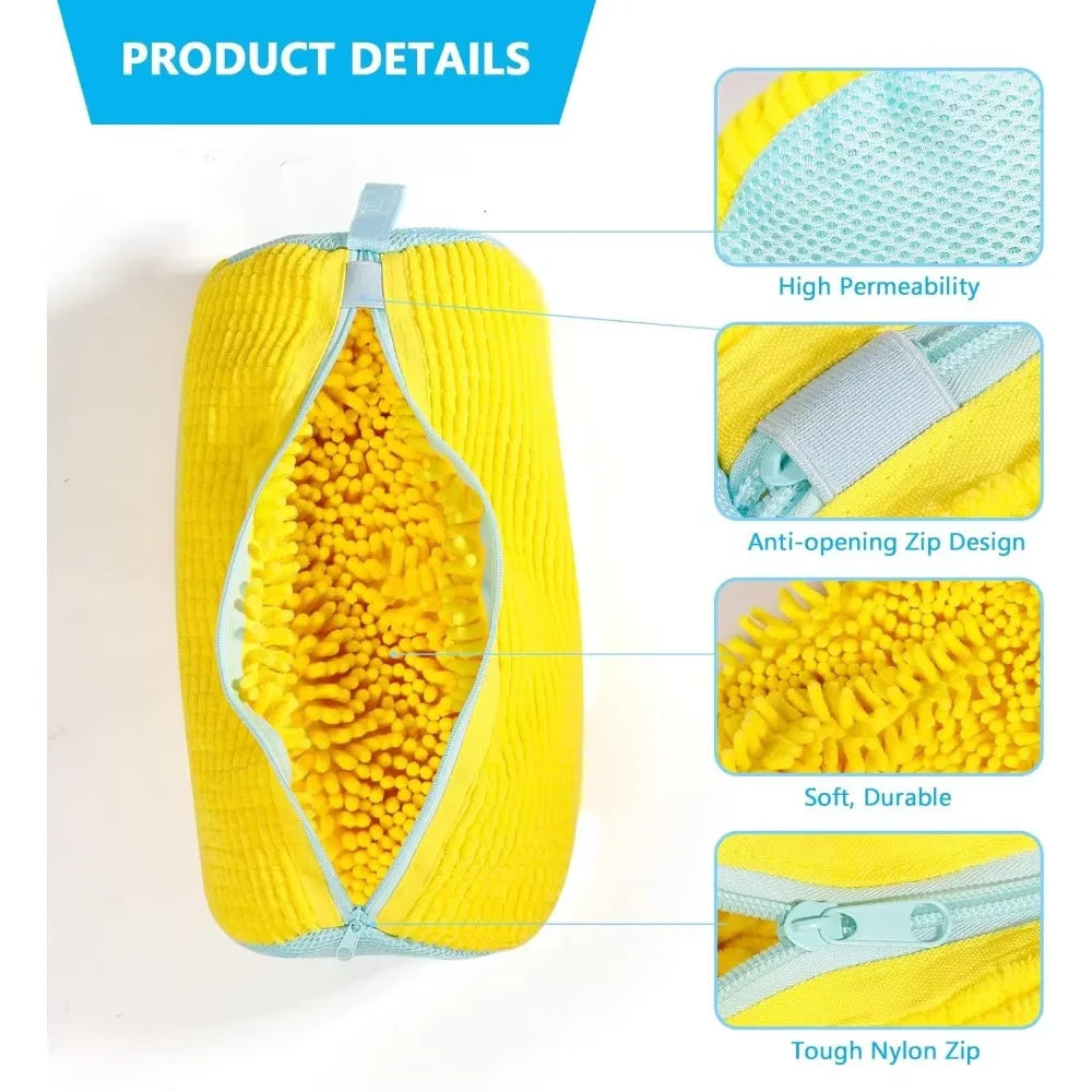 Laundry Bag Sneaker Washing Machine Bag Hands-Free Cleaning with Lining Mesh Thorough Wash for Shoe Protects Washing Machine Oasis Select